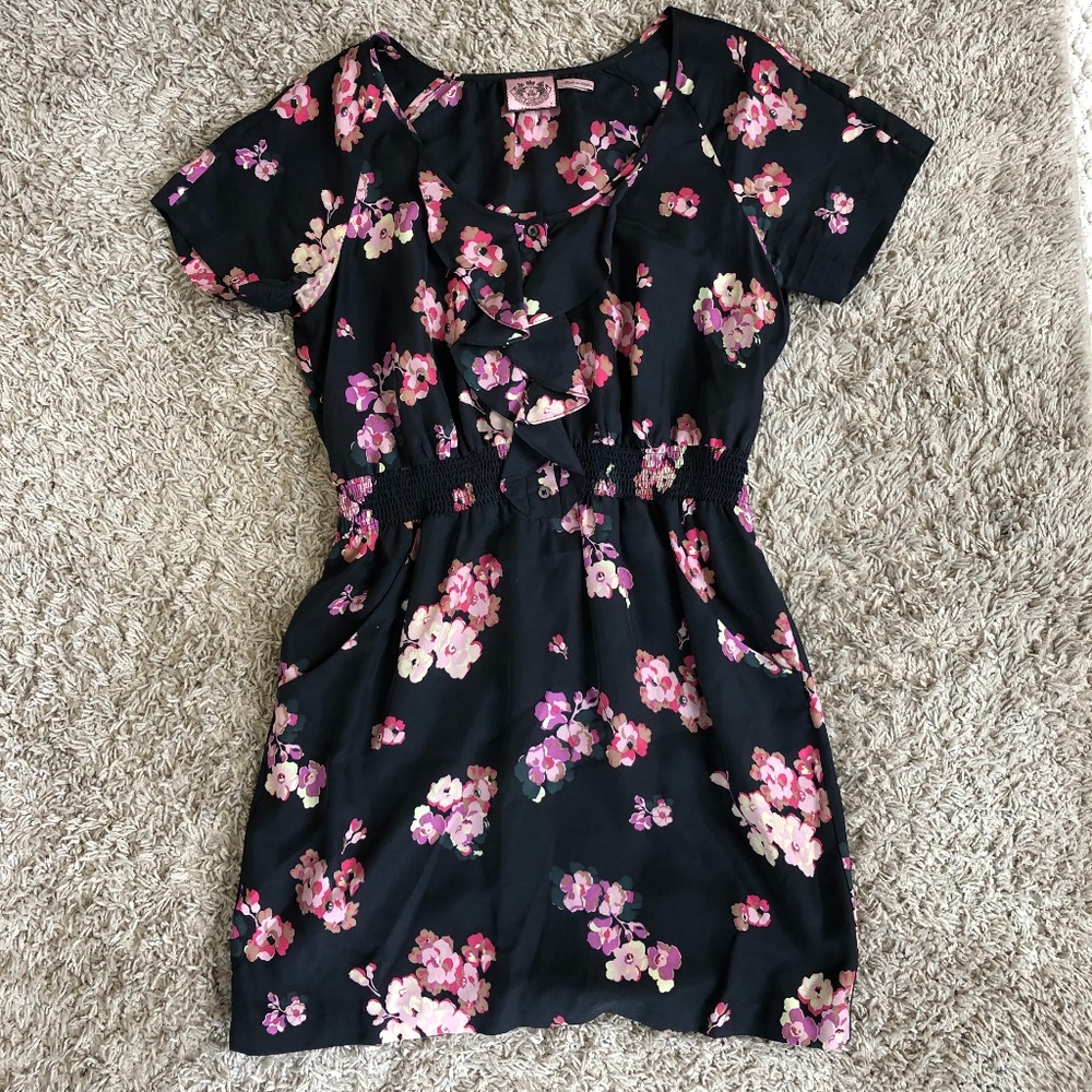 Juicy Couture Silk Scattered Blooms Dress - Picture 3 of 5